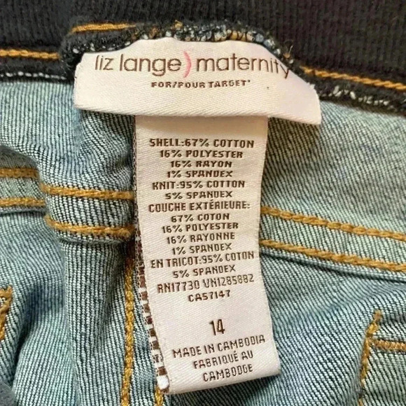 Liz Lange Maternity, midweight, medium wash jeans - Picture 4 of 5